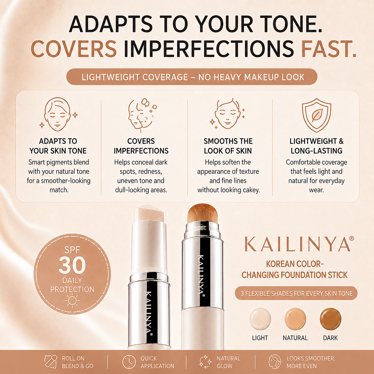 KAILINYA | Skin-Matching Foundation Stick